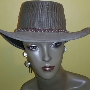 NEW MEN'S JACARU  STETSON AUSTRALIA FINEST LEATHER HAT M-L